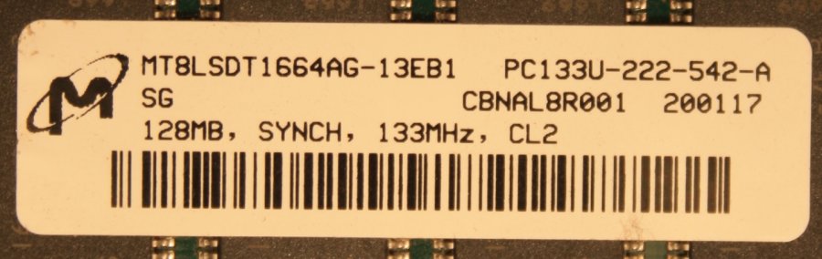 SD PC133 128 RAM
